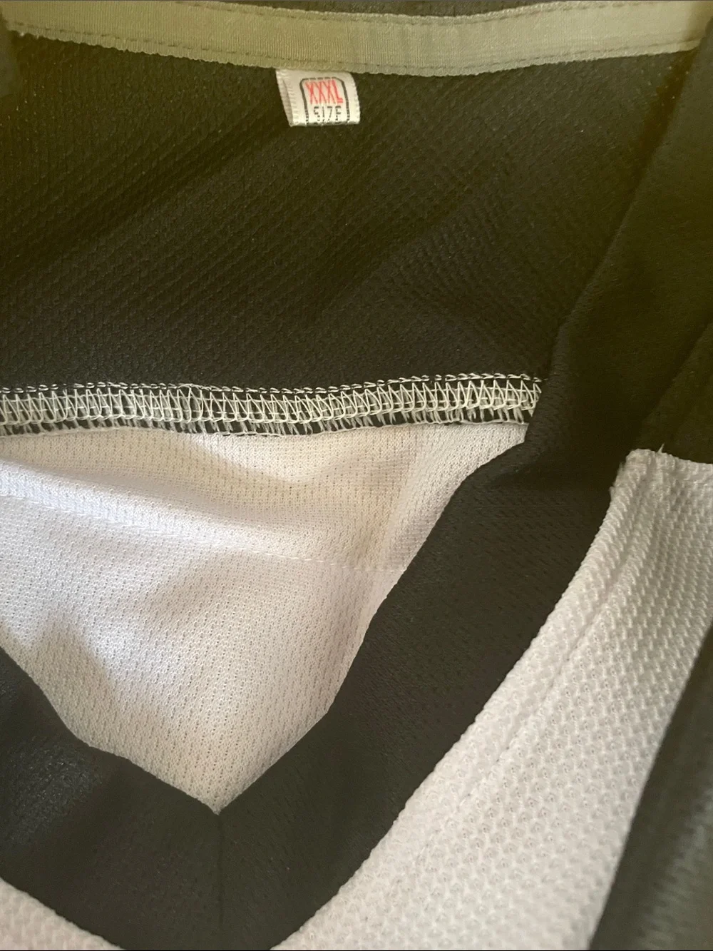 Boston White & Black Stripe Men's Hockey Sweater